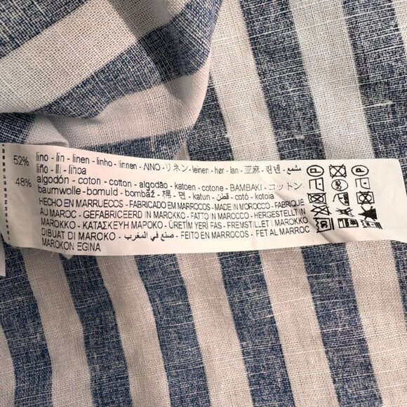 Zara Short Sleeve Linen Cotton Blend Belted Maxi Dress - Picture 6 of 11